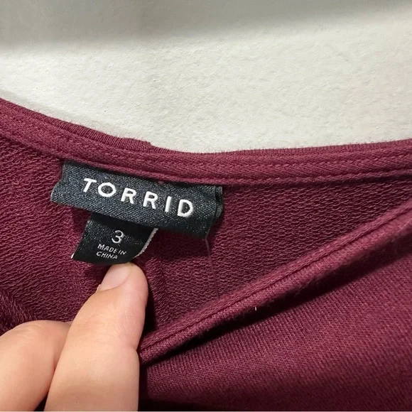 Torrid dress French Terry off shoulder tshirt dress 3X NWT - Picture 4 of 5
